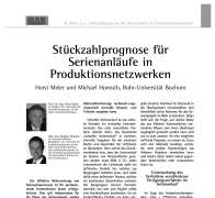 Stückzahlprognose für Serienanläufe in Produktionsnetzwerken